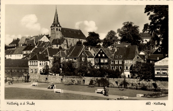 Ak Kettwig Essen im Ruhrgebiet, Altstadt, Kirche