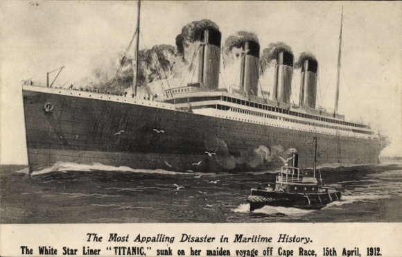 Künstler Ak Dampfschiff RMS Titanic, White Star Line
