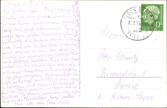 Postcard Elben Naumburg in Hesse, view of the town, convalescent home, general store, Elberberg