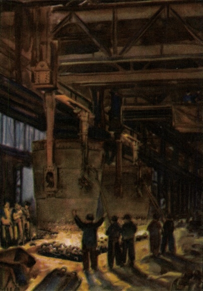Postcard Linke Hofmann Lauchhammer AG, pipe drawing, 200th anniversary Lauchhammer