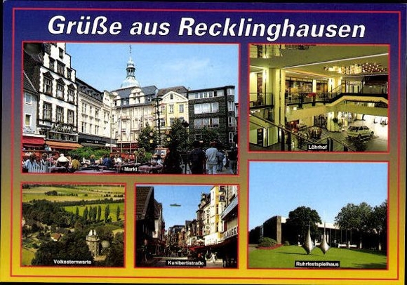 10 alte Ak Recklinghausen in Westfalen, diverse Ansichten