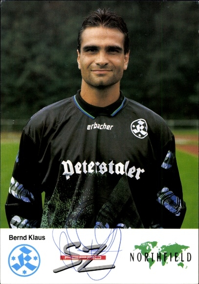 Autograph card footballer Bernd Klaus, Stuttgarter Kickers, autograph