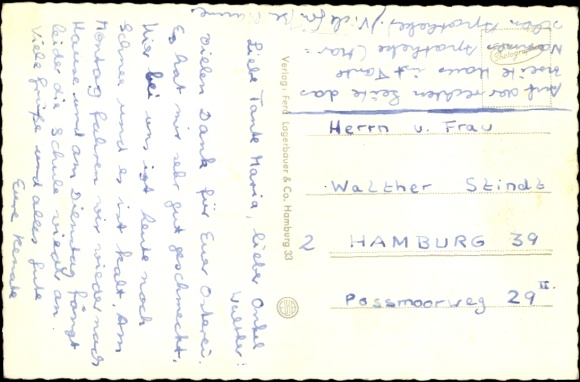 Postcard Nordenham in Oldenburg Lower Saxony, Bahnhofstraße, traffic, passers-by, pharmacy