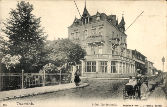 Ak Oostzeebad Travemünde Lübeck, Hotel Goldschmitt