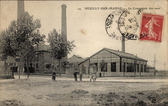 Postcard Neuilly sur Marne Seine Saint Denis, The Water Company