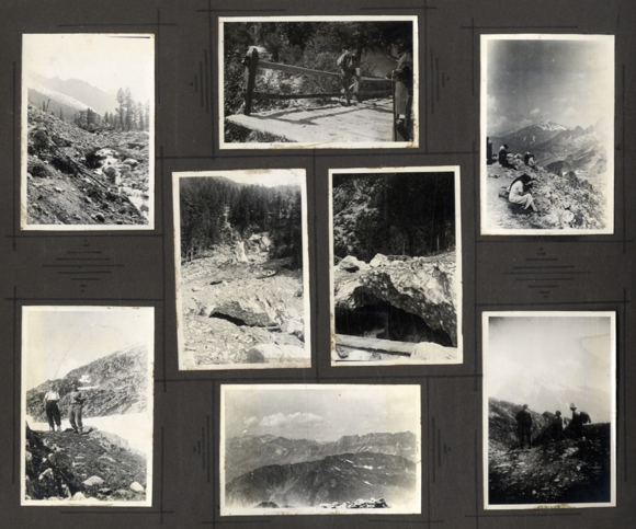 Photo album alpinism, mountaineers, glaciers, snow