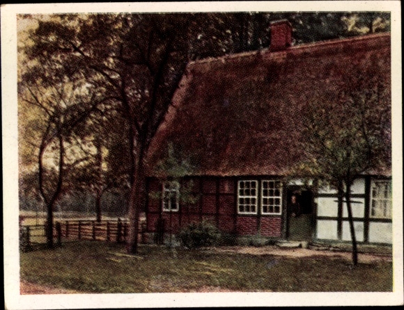 Collection picture on German plaice, Hans vd Nordmark, picture no. 156, Westphalian house