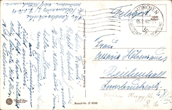 Artist Postcard Barlog, Soldier's life means being funny, Wehrmacht, officer, dormitory, II. WW