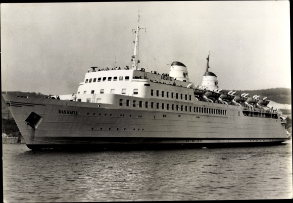 Prom kolejowy Ak Deutsche Reichsbahn MS Sassnitz