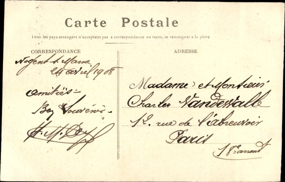 Buchstaben Postcard Nogent sur Marne Val de Marne, Teilansichten, Schools, Casino, Bridge