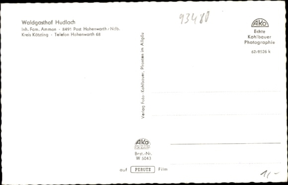 Ak Hohenwarth Oberpfalz Bayern, Waldgasthof Hudlach, Innenansicht