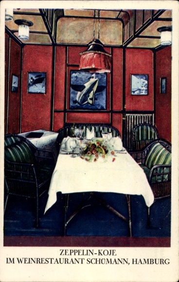 Ak Hamburg Mitte, Zeppelin-Koje, Weinrestaurant Schümann