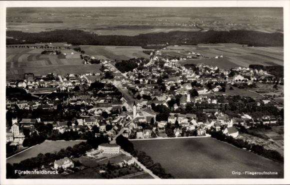 Ak Fürstenfeldbruck in Oberbayern, Fliegeraufnahme