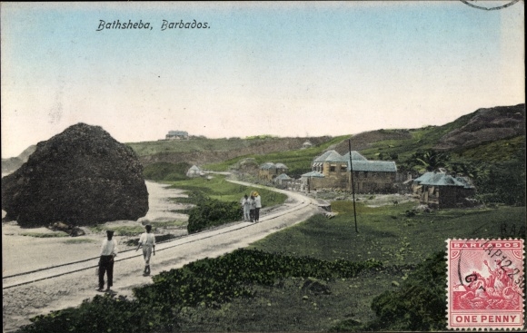 Postcard Bathsheba Barbados, View of the Place