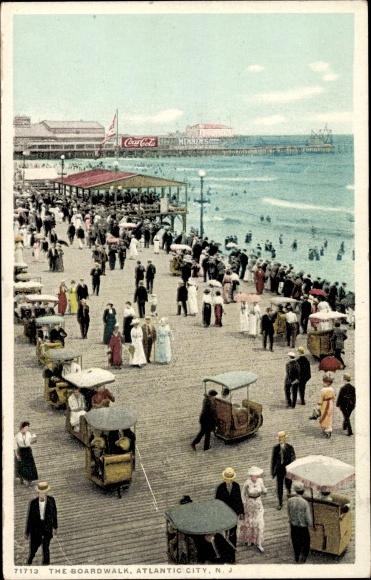 Postcard Atlantic City New Jersey USA, Boardwalk