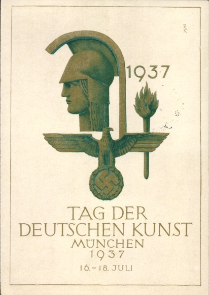 Artist Postcard Munich, Day of German Art 16-18 July 1937