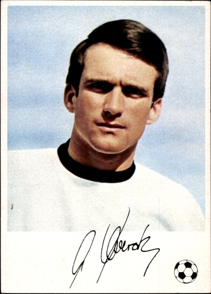 Autogrammkarte Fußballer Wolfgang Overath, 1. FC Köln