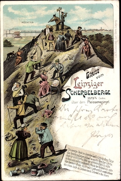 litho Möckern Leipzig in Saksen, Scherbelberg, klimpartij