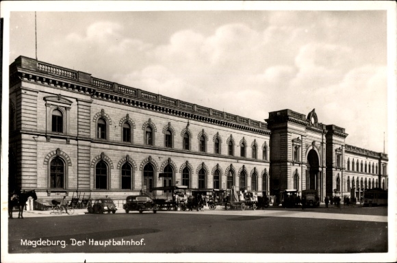 Ak Magdeburg in Sachsen Anhalt, Der Hauptbahnhof