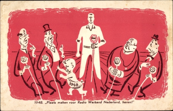 Ak 1948, Plaats maken voor Radio Werkend Nederland, RWN, Radiosender, Reklame