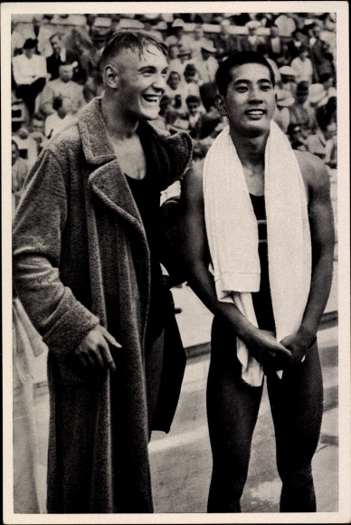 Collection picture Olympia 1936, swimmer Erwin Sietas and Hamuro