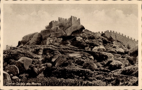 KP Sintra Cintra Portugalia, zamek Castelo dos Mouros, skalisty krajobraz, n ścian