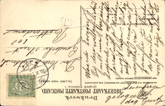 Letters Postcard Breda North Brabant Netherlands, Willemstraat
