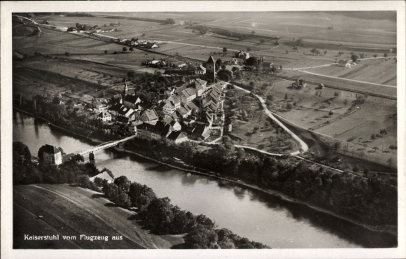 Postcard Kaiserstuhl Kt. Aargau Switzerland, aerial photograph