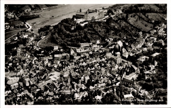 Postcard Kulmbach in Upper Franconia, aerial photograph