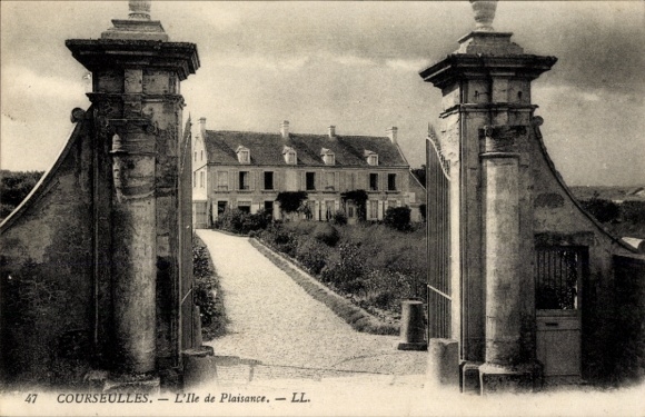 Ak Courseulles sur Mer Calvados, L'Ile de Plaisance
