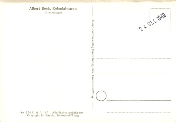 Postcard Hochaltingen Fremdingen in Swabia, aerial photograph