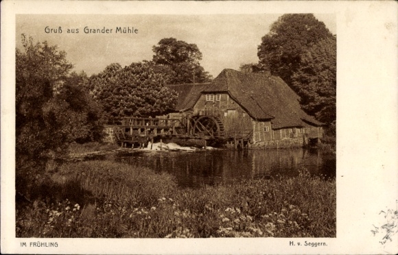 Ak Rotenbek Kuddewörde in Lauenburg, Grander Mühle