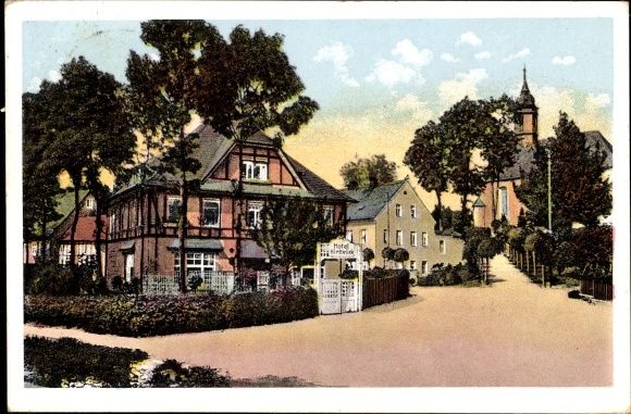 Postcard Raschau in the Erzgebirge, Hotel Hirtbrück