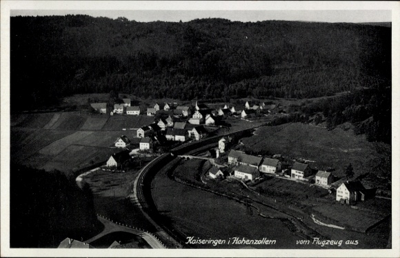 Ak Kaiseringen Straßberg im Zollernalbkreis, Fliegeraufnahme