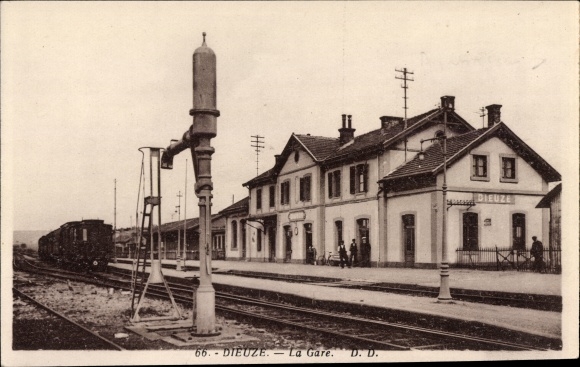 Ak Dieuze Duss Duß Lothringen Moselle, La Gare