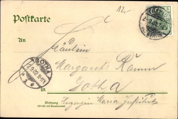 Chromo-Litho Berlin Treptow, Kaiser Wilhelmgarten, steamer landing stage, Spree subway tunnel