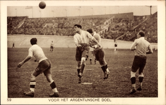 Postcard Olympia 1928, For the Argentinian Goal, Fußball