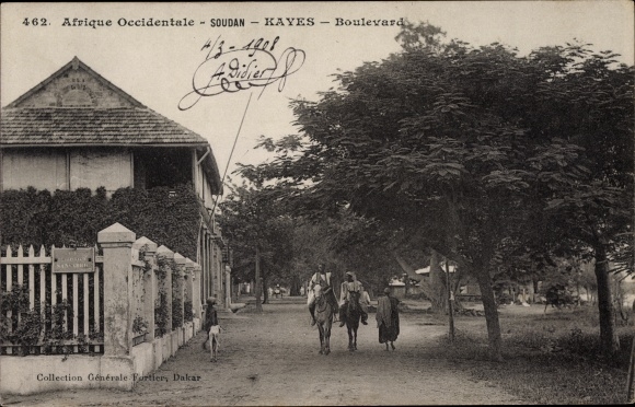 Postcard Kayes Mali, Boulevard
