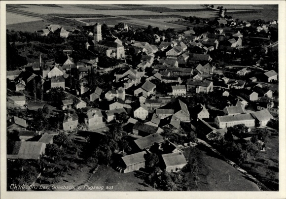 Postcard Birnbach in the Westerwald, aerial photograph