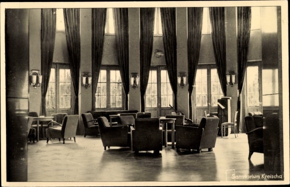 Postcard Kreischa in the Ore Mountains, view of the sanatorium