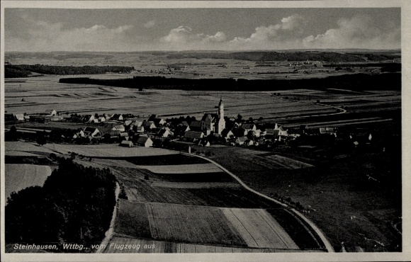 Postcard Steinhausen Bad Schussenried in Upper Swabia, aerial photograph