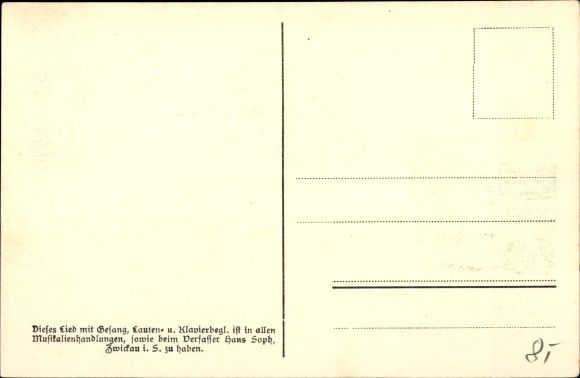Song Postcard Soph, Hans, When the sun goes down, Erzgebirge dialect 2