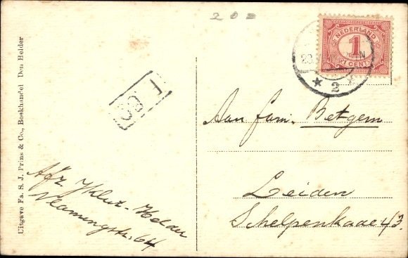 Postcard Dutch submarine, no. 3