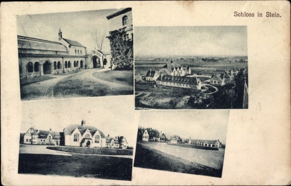 Postcard Stein an der Rednitz Middle Franconia, castle, partial views