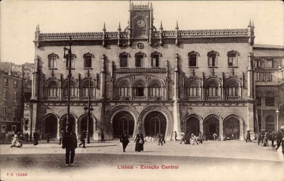Postcard Lisboa Lisbon Portugal, Central Station