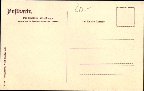 Postcard Sandau on the Elbe in the district of Stendal, Marktstrasse