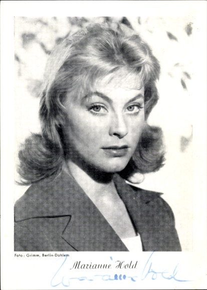 KP aktorka Marianne Hold, portret, autograf
