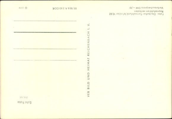 Postcard presenter Erika Radtke, GDR German television radio, portrait