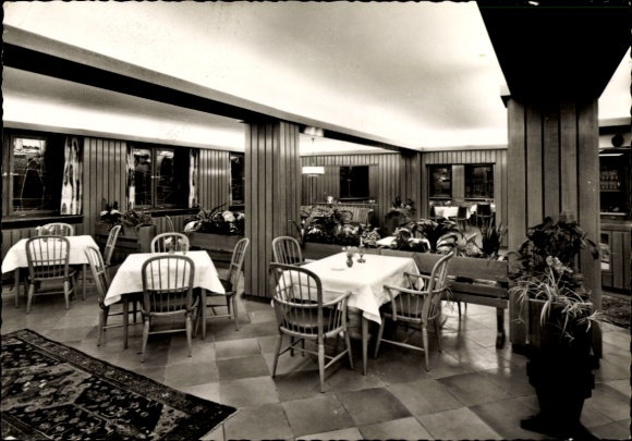 Postcard Bad Urach in the Swabian Alb Württemberg, Restaurant Ratstube, interior view with tables,