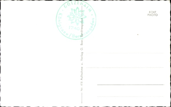 Postcard Berchtesgaden Oberbayern, Gotzenalm, Springlkaser